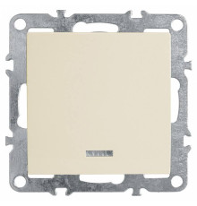 Выключатель одноклавишный с подсветкой без рамки Stekker Эрна 39320