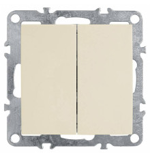 Выключатель двухклавишный без рамки Stekker Эрна 39323