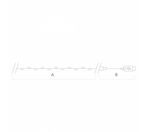 Гирлянда Нить Feron CL576 Роса теплый белый 10 м USB IP20 48186
