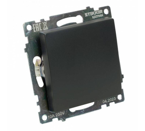 Выключатель одноклавишный без рамки Stekker Катрин 49177