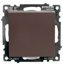 Выключатель одноклавишный без рамки Stekker Катрин 49180
