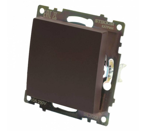 Выключатель одноклавишный без рамки Stekker Катрин 49180