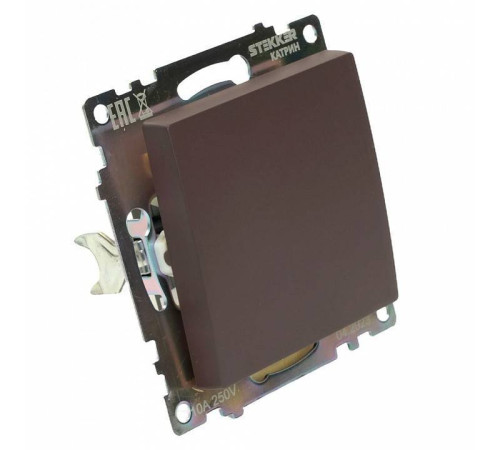 Выключатель одноклавишный без рамки Stekker Катрин 49180