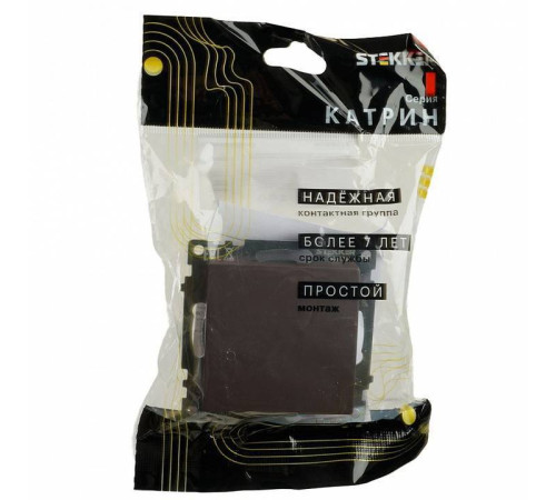 Выключатель одноклавишный без рамки Stekker Катрин 49180