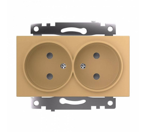 Розетка двойная без заземления и со шторкой, без рамки Stekker Катрин 49225