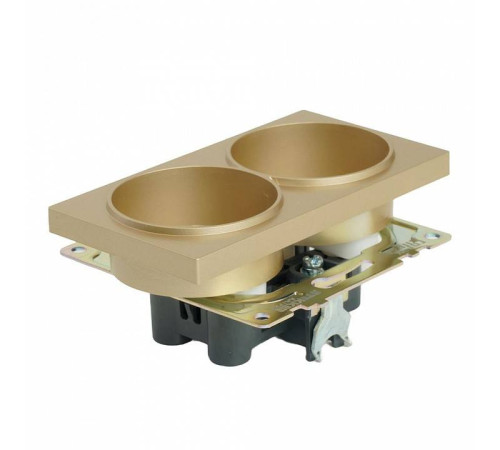 Розетка двойная без заземления и со шторкой, без рамки Stekker Катрин 49225