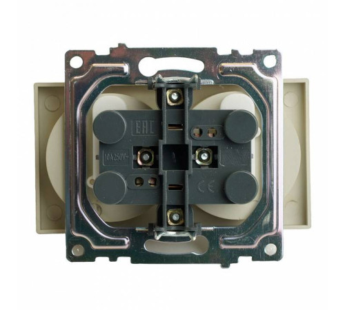 Розетка двойная без заземления и со шторкой, без рамки Stekker Катрин 49225