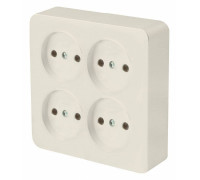 Розетка четверная без заземления Stekker София 49507