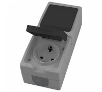 Блок с розеткой и выключателем Stekker Велена 49725