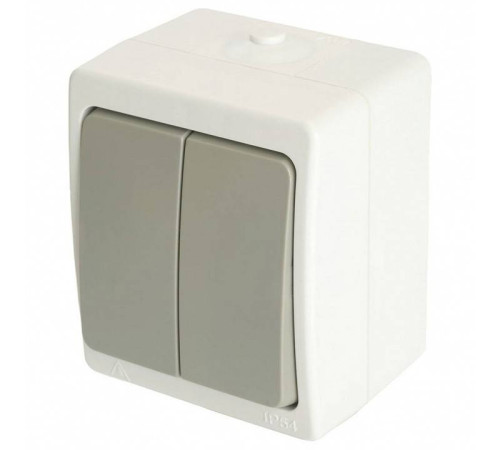 Выключатель двухклавишный Stekker Велена 49733