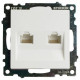 Розетка двойная Ethernet RJ-45 без рамки Stekker Катрин 50003