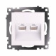 Розетка двойная Ethernet RJ-45 без рамки Stekker Катрин 50003