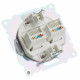 Розетка двойная Ethernet RJ-45 без рамки Stekker Катрин 50003