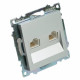 Розетка двойная Ethernet RJ-45 без рамки Stekker Катрин 50005