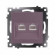 Розетка двойная Ethernet RJ-45 без рамки Stekker Катрин 50006