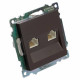 Розетка двойная Ethernet RJ-45 без рамки Stekker Катрин 50006