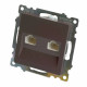 Розетка двойная Ethernet RJ-45 без рамки Stekker Катрин 50006