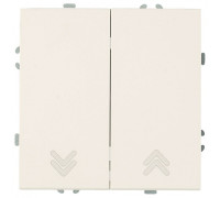 Выключатель самовозвратный двухклавишный без рамки Stekker Эмили 50325