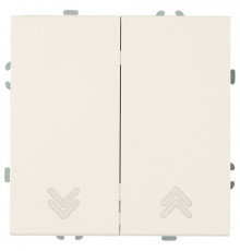 Выключатель самовозвратный двухклавишный без рамки Stekker Эмили 50325