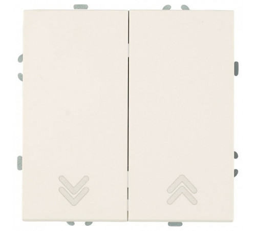 Выключатель самовозвратный двухклавишный без рамки Stekker Эмили 50325