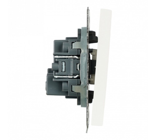 Выключатель самовозвратный двухклавишный без рамки Stekker Эмили 50325