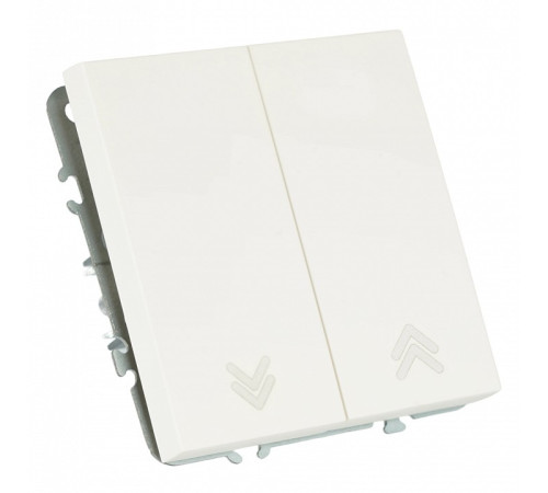 Выключатель самовозвратный двухклавишный без рамки Stekker Эмили 50325