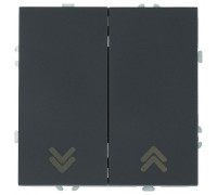 Выключатель самовозвратный двухклавишный без рамки Stekker Эмили 50327