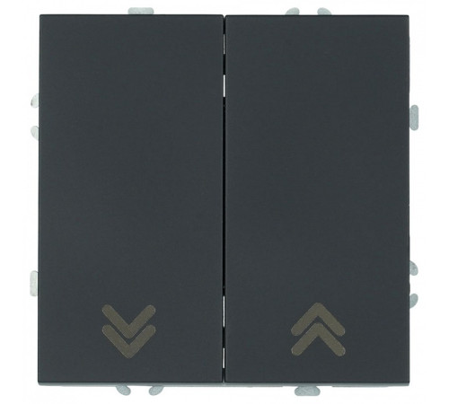 Выключатель самовозвратный двухклавишный без рамки Stekker Эмили 50327