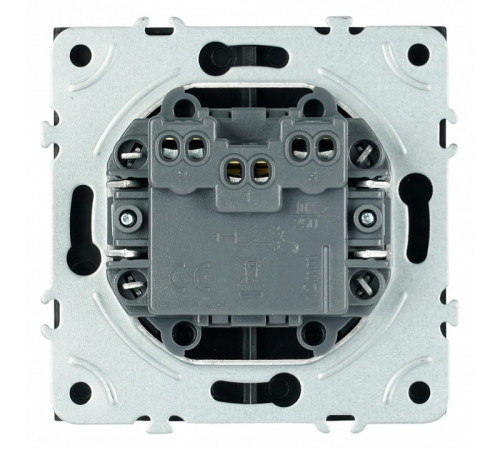 Выключатель самовозвратный двухклавишный без рамки Stekker Эмили 50327