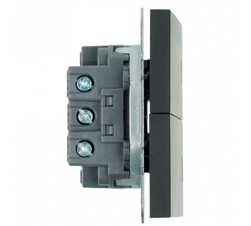 Выключатель самовозвратный двухклавишный без рамки Stekker Эмили 50327