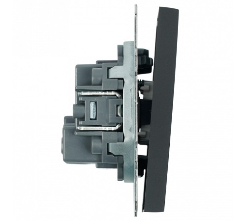 Выключатель самовозвратный двухклавишный без рамки Stekker Эмили 50327