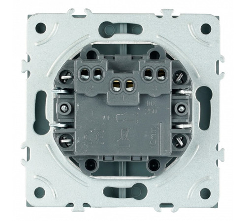 Выключатель самовозвратный двухклавишный без рамки Stekker Эмили 50329