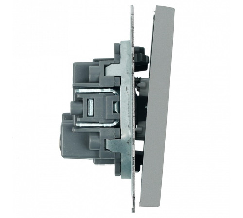 Выключатель самовозвратный двухклавишный без рамки Stekker Эмили 50329