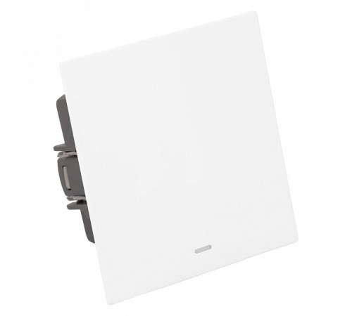 Выключатель одноклавишный с подсветкой без рамки Stekker Мия 50431