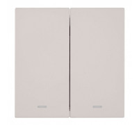 Выключатель двухклавишный с подсветкой без рамки Stekker Мия 50476