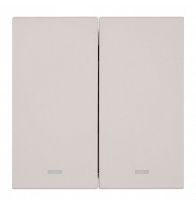 Выключатель двухклавишный с подсветкой без рамки Stekker Мия 50476