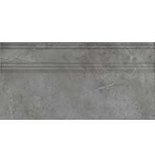 Плинтус Kerama Marazzi Риальто серый темный глянцевый обрезной 40х20 см FME031R