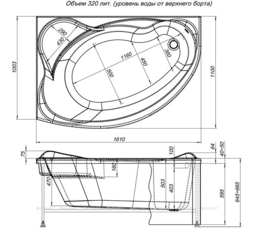 Панель фронтальная Aquanet JAMAICA 160 L 00139552