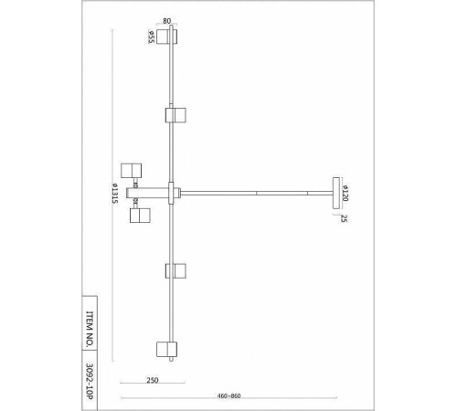 Люстра на штанге F-promo Chart 3092-10P