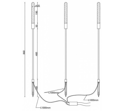 Наземный низкий светильник Favourite Reedy 4048-3T
