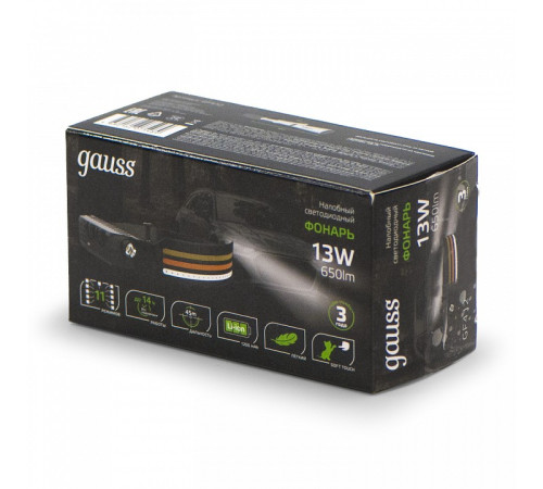 Фонарь налобный Gauss GF412