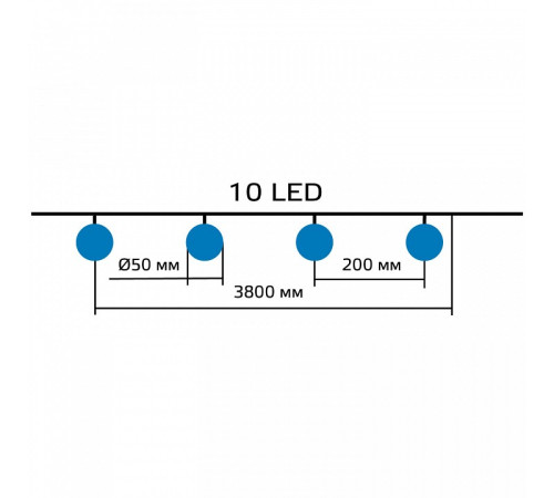 Гирлянда на солнечных батареях Gauss Solar GS033
