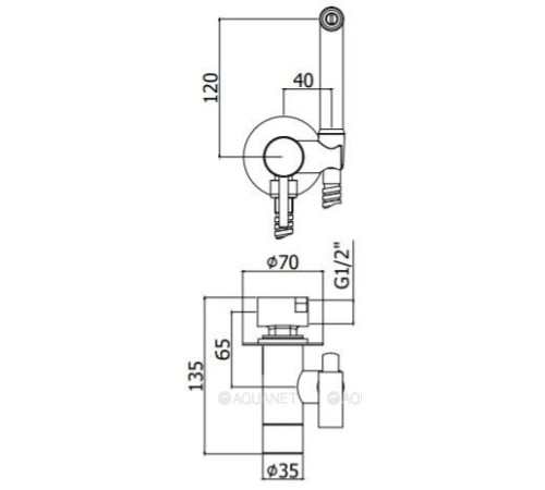 Гигиенический душ со смесителем Paffoni TWEET ROUND MIX медовое золото браш ZDUP110HGSP