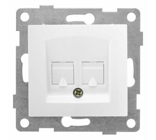 Розетка двойная RJ-12 и Ethernet RJ-45, без рамки Gusi Electric BRAVO С10КТ-001
