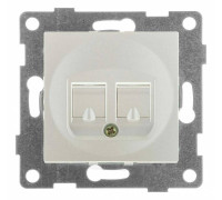 Розетка двойная Ethernet RJ-45 без рамки Gusi Electric UGRA С11К2-028