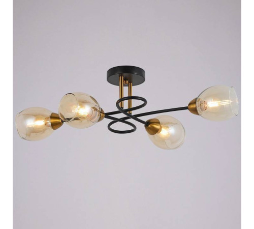 Люстра на штанге ILLUMICO Celeste IL8263-4COU-79 BK GD Celeste