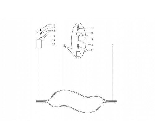 Подвесной светильник Imperiumloft Tape Light TRUDY01