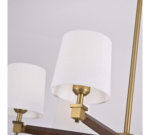 Люстра на штанге Imperiumloft Jorgenson White/Dark wood STAVRA01