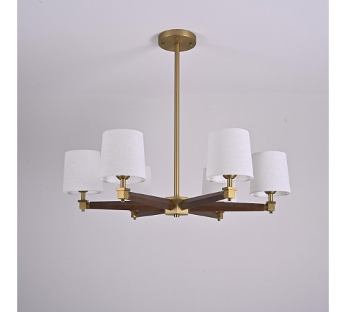 Люстра на штанге Imperiumloft Jorgenson White/Dark wood STAVRA01