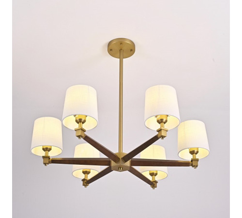 Люстра на штанге Imperiumloft Jorgenson White/Dark wood STAVRA01